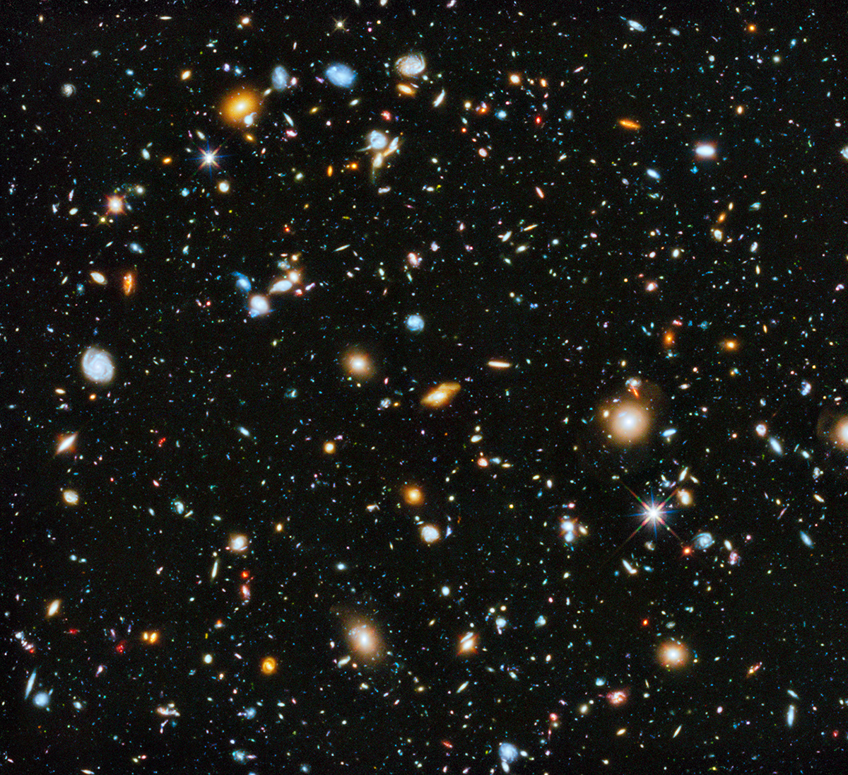 HST HUDF 2014_NASA, ESA, H Teplitz + M Rafelski (IPAC,Caltech), A Koekemoer (STScI), R Windhorst (Arizona SU), + Z Levay (STScI)_STScI-2014-27(Jun 3)_large_web